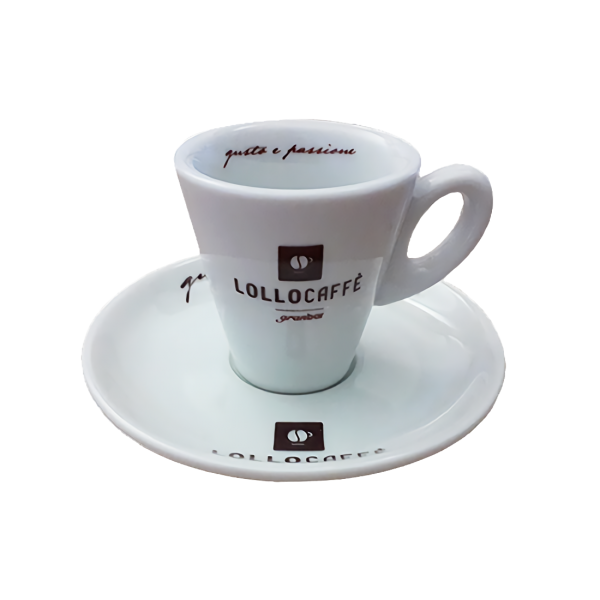 Tasses Lollo Caffè - Set de 6 Tasses + Sous-tasses \\"Gusto e Passione\\" pour Espresso LOLLOCPV6ESP