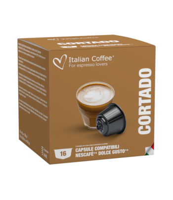 For Dolce Gusto Italian Coffee - Macchiato Cortado for Dolce Gusto ® - 16 Capsules ITCOFCORDG