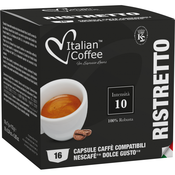 Pour Dolce Gusto Italian Coffee - Ristretto pour Dolce Gusto ® - 16 Capsules ITCOFRISTDG