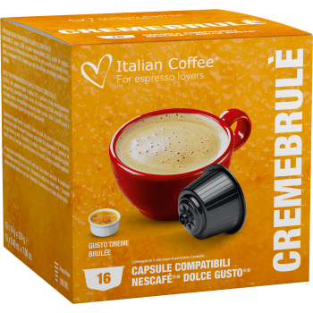 For Dolce Gusto Italian Coffee - Creme brulee for Dolce Gusto ® - 16 Capsules ITCOCREMBRDG
