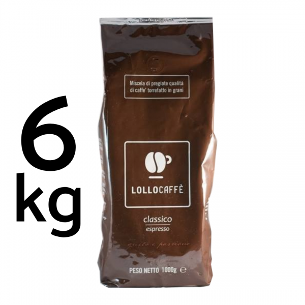 Home 6x Coffee beans from Naples - Lollo Caffè Classico blend - 1kg LOLLCLASSG6