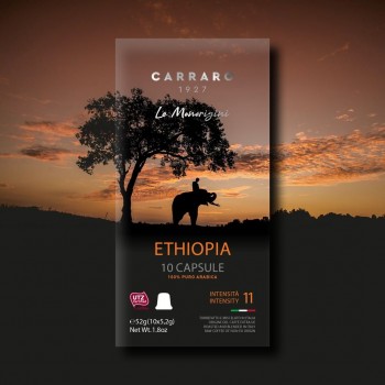 Home Nespresso® Compatible Capsules- 200x Ethiopia Single Origin - Caffè Carraro 1927 CARETHNES200