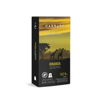 Accueil 200 Capsules compatibles Nespresso® Mono Origine Rwanda - Caffè Carraro 1927 CARRWANES200