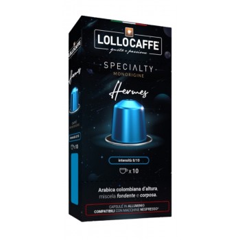 Nespresso® Compatible Lollo Caffè Speciality Hermes - 10 Capsules Nespresso® compatibles en Aluminium LCHERMESNES10