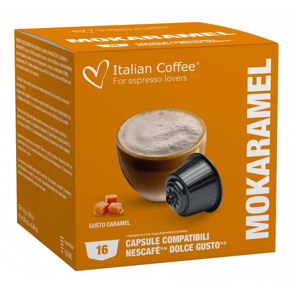 Pour Dolce Gusto Italian Coffee - Moka Caramel pour Dolce Gusto ® - 16 Capsules ITCOFKARAMELDG