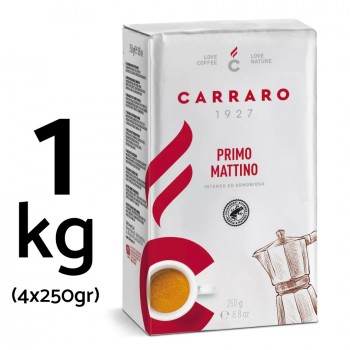 Accueil Café Moulu - Primo Mattino Espresso 4x 250gr - Carraro 1927 - 250gr CARRPMGR1KG