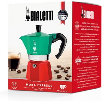Bialetti Moka Pots Bialetti Moka Express Italia - Moka Pot - 3 cups - Aluminium BIALITA3TZ