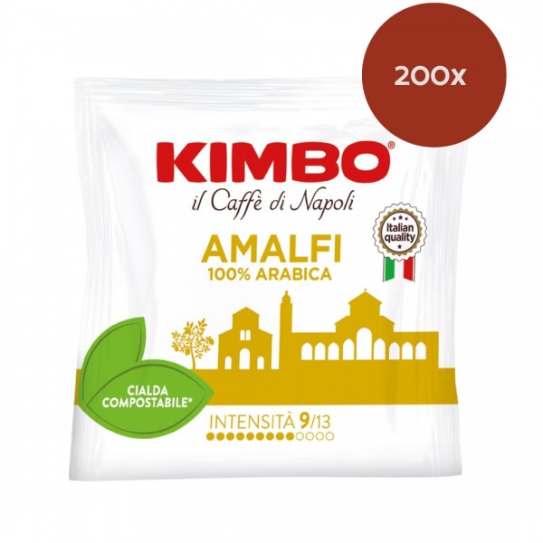 Home KIMBO - Amalfi 100% Arabica - 200x Paper Pods ESE 44mm KMBAMA200ESE