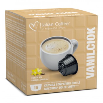 For Dolce Gusto Italian Coffee - Vanilla White Chocolate for Dolce Gusto ® - 16 Capsules ITCOVANILDG