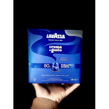 Lavazza Nespresso ® Compatible coffee pods – Lavazza Crema e Gusto Classico - Italian Coffee - 80 capsules LAVCEGCNES80