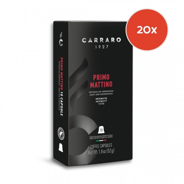 Nespresso® Compatible Caffè Carraro 1927 - Primo Mattino 20x pods - Nespresso ® compatible capsules CARPMNES20