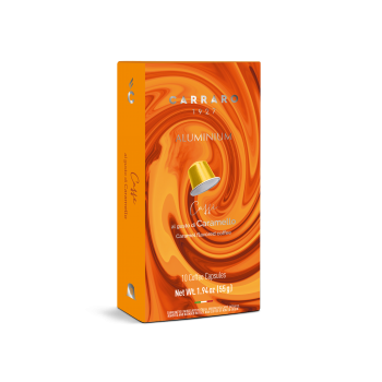 Home Caffè Carraro - Coffee with Caramel Flavor - 100 aluminum coffee Nespresso ®* compatible CARRAROCARAMNES100