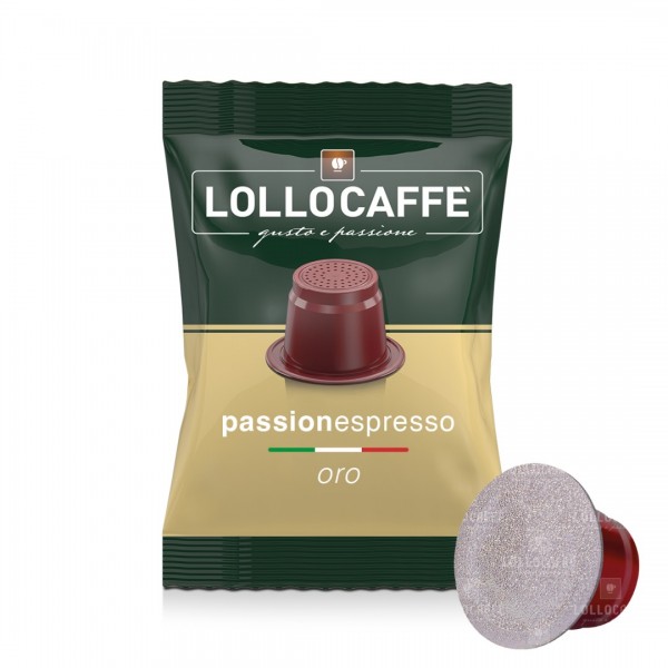 Nespresso® Compatible 100 Capsules Lollo Caffè Oro - Nespresso ® Compatible PASNESORO100
