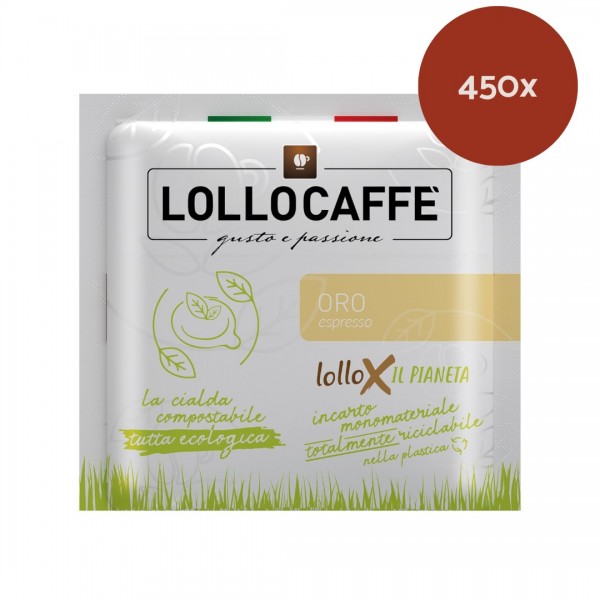 Home 450 ESE coffee pods - Lollo Caffè Oro Arabica (44mm) LOLLOROESE450