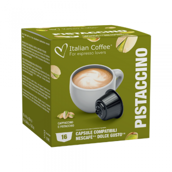 Pour Dolce Gusto Italian Coffee - Cappuccino Pistache pour Dolce Gusto ® - 16 Capsules ITCOPISTADG