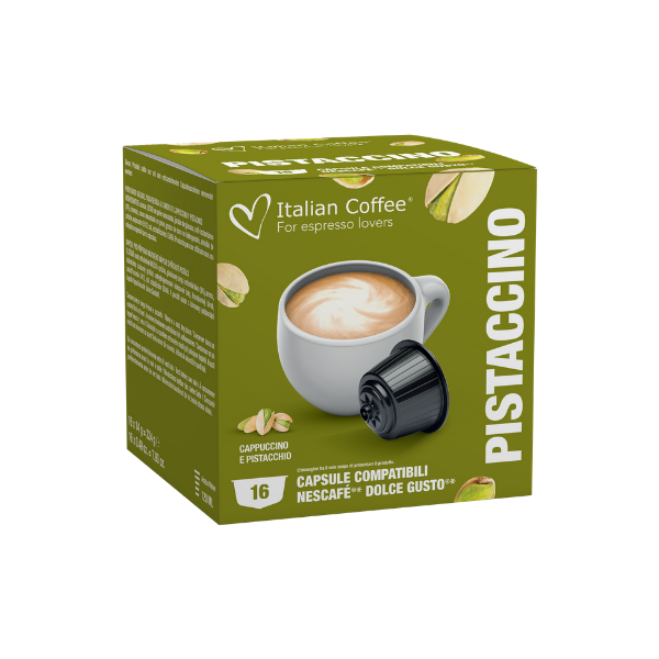 Pour Dolce Gusto Italian Coffee - Cappuccino Pistache pour Dolce Gusto ® - 16 Capsules ITCOPISTADG