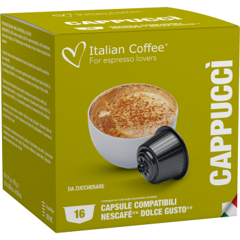 For Dolce Gusto Italian Coffee - Cappuccino for Dolce Gusto ® - 16 Capsules ITCOCAPPUDG