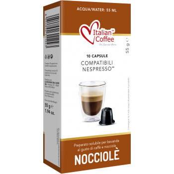 Nespresso® Compatible Italian Coffee – Café noisette pour Nespresso® 10 capsules ITCOFNOC10