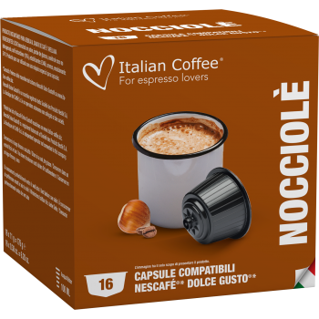 For Dolce Gusto Italian Coffee - Hazelnut coffee for Dolce Gusto ® - 16 Capsules ITCONOCDG