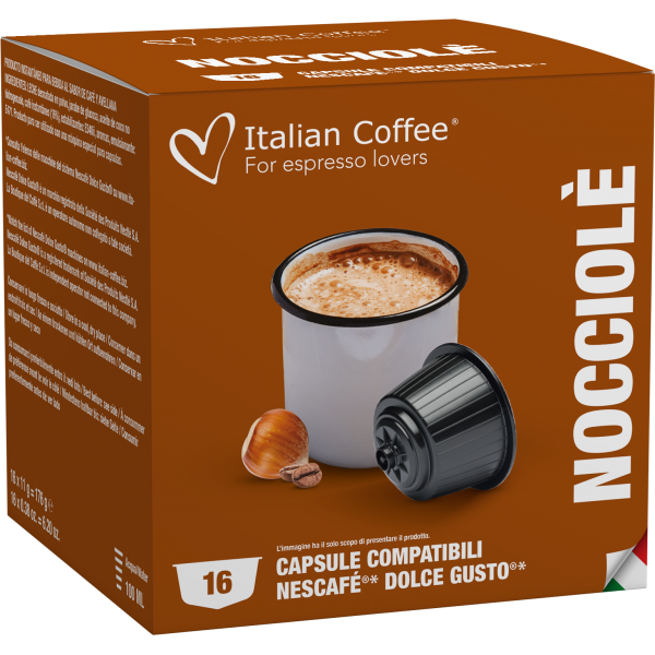 Pour Dolce Gusto Italian Coffee - Café Noisette pour Dolce Gusto ® - 16 Capsules ITCONOCDG