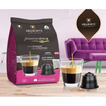 Pour Dolce Gusto 16 Capsules Lollo Caffè Nero - Compatibles Dolce Gusto ® LOLNERDG